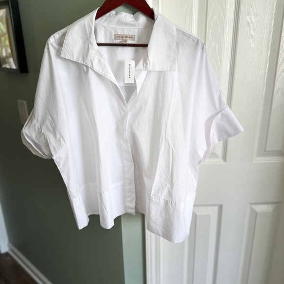 Banana Republic Factory - Satin Side Shirred Blouse - Dark Fuchsia  16 - NWOT - Picture 8 of 10